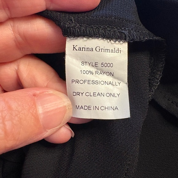 EUC Karina Grimaldi- Elegant Black Maxi Dress. Size S - Picture 4 of 8